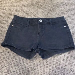 Black Cotton Shorts